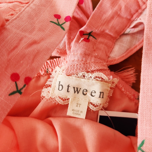 btween 2T Pink Cherry Print Kids Matching Set - Picture 3 of 3
